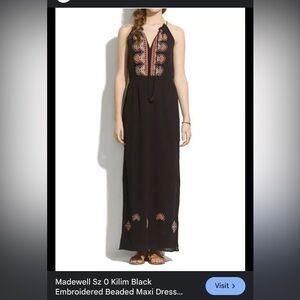 Black cotton dress with Bohemianism style